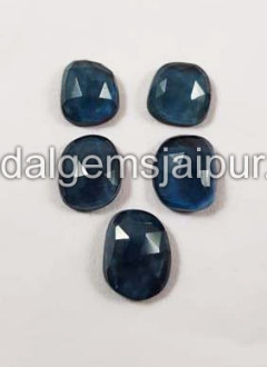 London Blue Topaz Rose Cut Slices